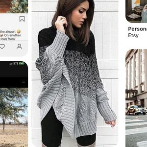 Michael Kors Ombré Poncho Sweater